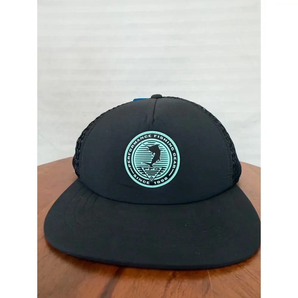 NWT Columbia PFG Performance Fishing Gear Trucker Hat Black Snapback MSRP $30